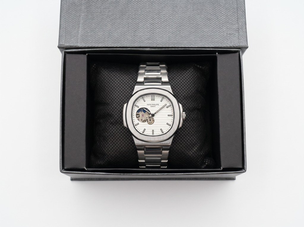 MD Horizon Open-Heart White Automatic Watch